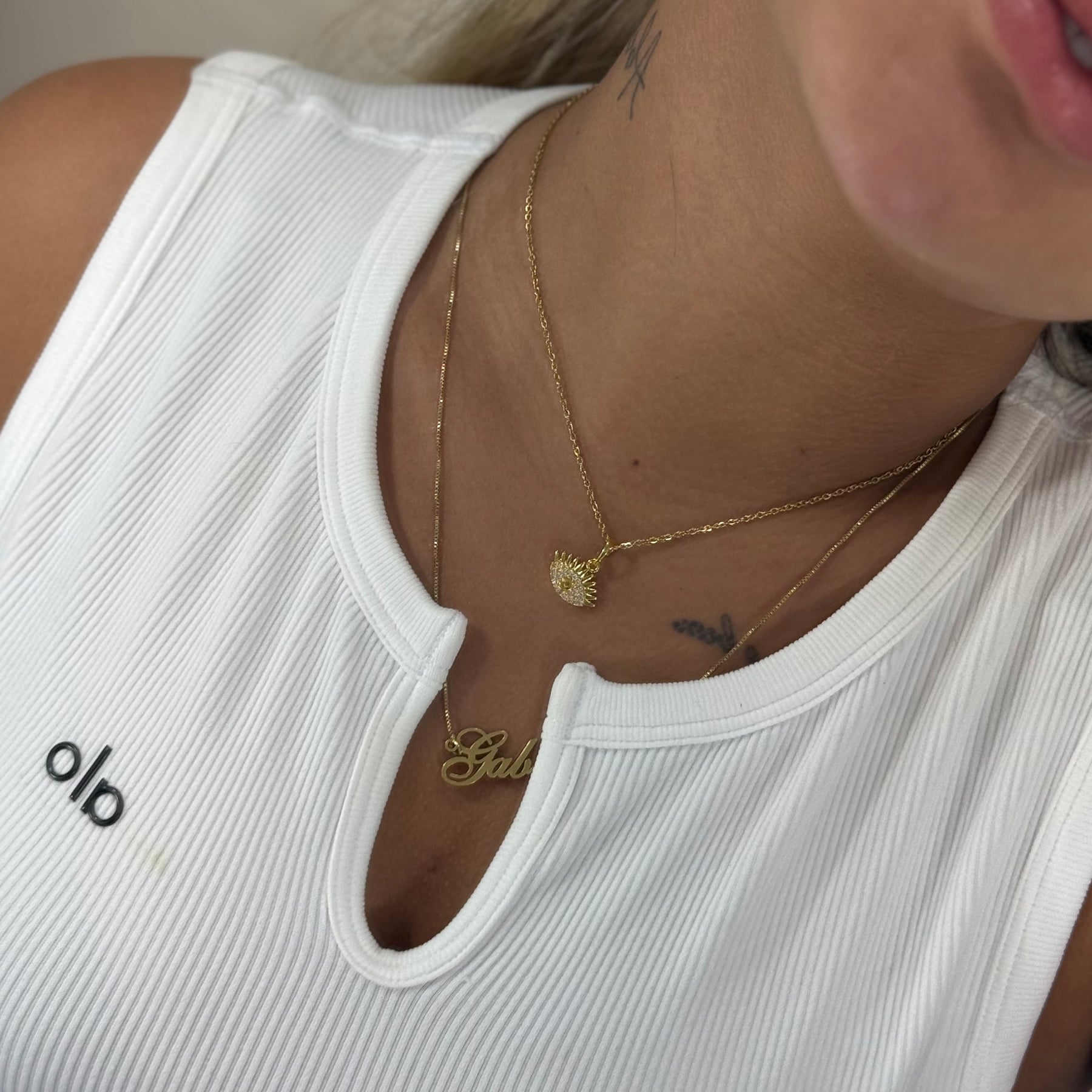 COLAR OLHO GREGO CRAVEJADO