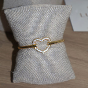 BRACELETE CORAÇÃO CRAVEJADO
